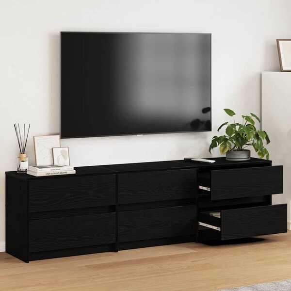 TV jednotky 180 x 34 x 50 cm Černý dub Kompozitní dřevo 3385630