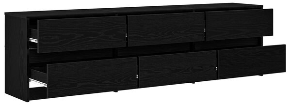 TV jednotky 180 x 34 x 50 cm Černý dub Kompozitní dřevo 3385630