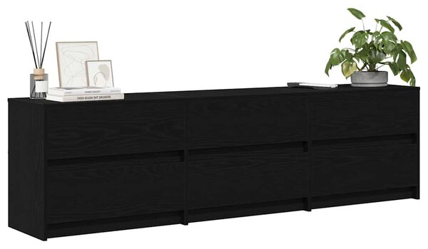 TV jednotky 180 x 34 x 50 cm Černý dub Kompozitní dřevo 3385630
