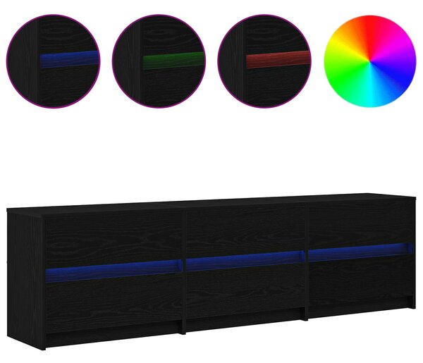 TV jednotky 180 x 34 x 50 cm Černý dub Kompozitní dřevo 3385630