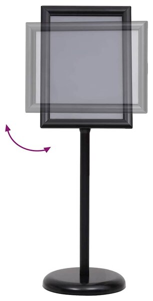 Stojany na plakáty 2 ks Černá 45 x 32,7 x 108 cm Hliník 3385631