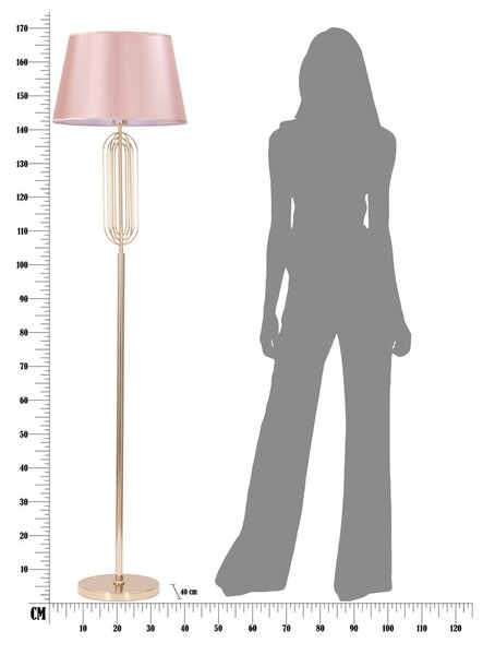 Růžová stojací lampa Mauro Ferretti Krista