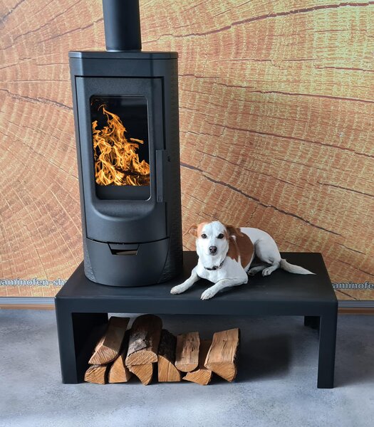 Designové litinové krbové kamna EEK A+ Plamen Tara, nezávislá na okolním vzduchu – 6 kW
