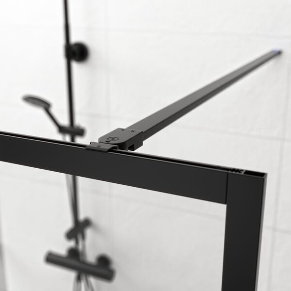 Sealskin Contour sprchová zástěna walk-in 90 cm černá matný/průhledné sklo CDA30886195100