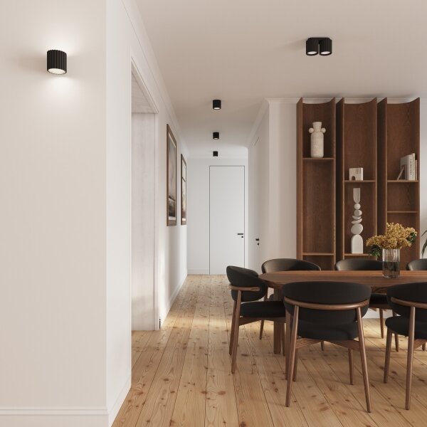 Sollux SL.1786 - Nástěnné svítidlo AURA 1xG9/10W/230V černá