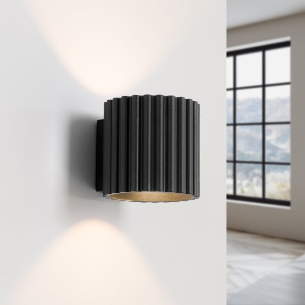 Sollux SL.1786 - Nástěnné svítidlo AURA 1xG9/10W/230V černá