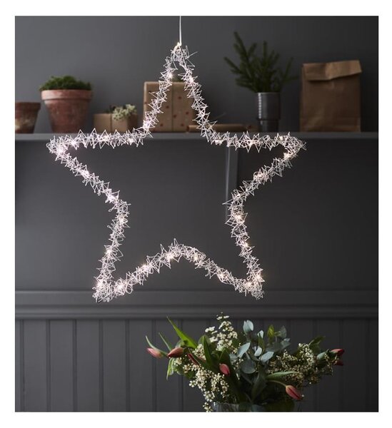 Vánoční závěsná světelná dekorace Markslöjd Tangle Star, výška 60 cm