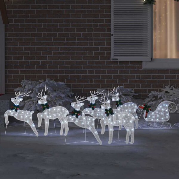 LED Sobové 7 ks Bílá 43 x 18 x 66 cm textil 3385892