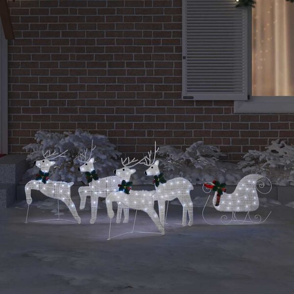LED Sobové 5 ks Stříbrná 43 x 18 x 66 cm textil 3385888