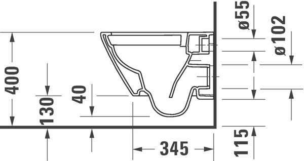 Duravit D-Neo wc mísa se sedátkem s pomalým sklápěním závěsná bez splachovacího kruhu bílá 45870900A1