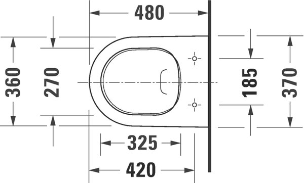 Duravit D-Neo wc mísa se sedátkem s pomalým sklápěním závěsná bez splachovacího kruhu bílá 45870900A1