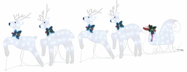 LED Sobové 5 ks Stříbrná 43 x 18 x 66 cm textil 3385888