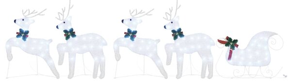 LED Sobové 5 ks Stříbrná 43 x 18 x 66 cm textil 3385888