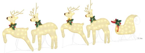 LED Sobové 5 ks Zlatá 43 x 18 x 66 cm textil 3385887