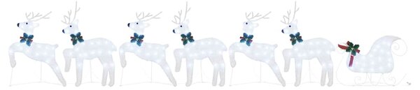 LED Sobové 7 ks Stříbrná 43 x 18 x 66 cm textil 3385891