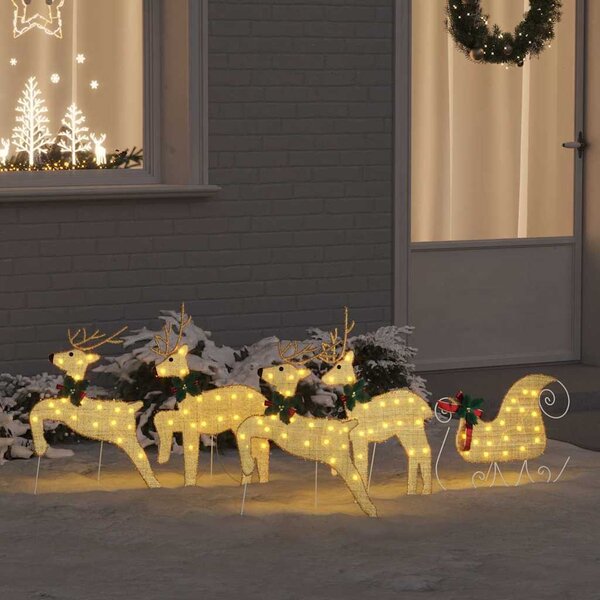 LED Sobové 5 ks Zlatá 43 x 18 x 66 cm textil 3385887