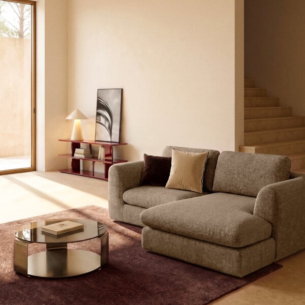 Kave Home Hnědý sametový povlak na polštář Niroi 40 x 60 cm