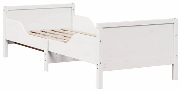 Rám postele s rozšiřitelnou matrací s čelo Bílá 80 x 200 cm 3385944