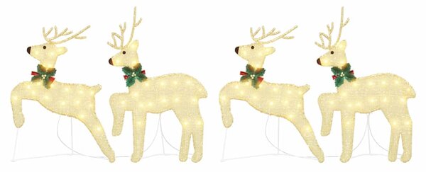 LED Sobové 4 ks Zlatá 45 x 19 x 65 cm textil 3385893