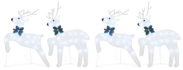 LED Sobové 4 ks Stříbrná 45 x 19 x 65 cm textil 3385894