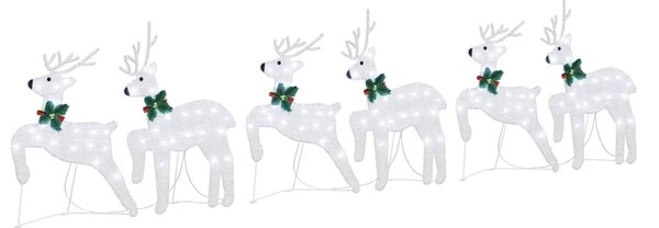 LED Sobové 6 ks Stříbrná 45 x 19 x 65 cm textil 3385897