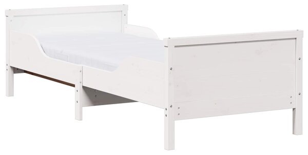 Rám postele s rozšiřitelnou matrací s čelo Bílá 80 x 200 cm 3385944