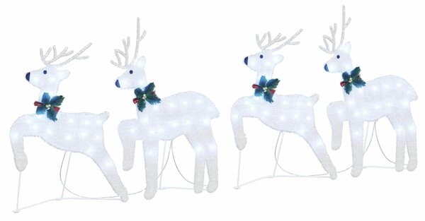 LED Sobové 4 ks Stříbrná 45 x 19 x 65 cm textil 3385894