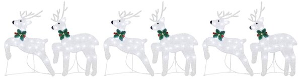 LED Sobové 6 ks Stříbrná 45 x 19 x 65 cm textil 3385897