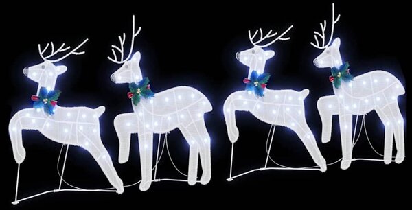 LED Sobové 4 ks Bílá 45 x 19 x 65 cm textil 3385895