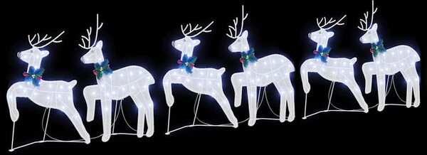 LED Sobové 6 ks Bílá 45 x 19 x 65 cm textil 3385898