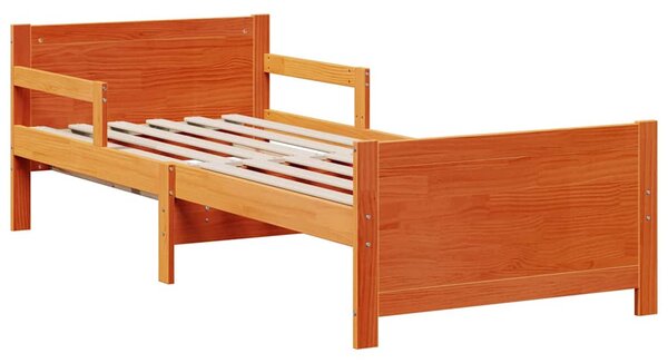 Rám postele s rozšiřitelnou matrací s čelo Hnědá 80 x 200 cm 3385951