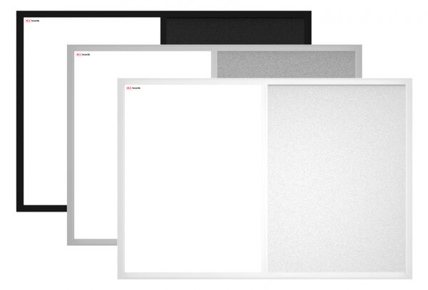 Allboards,Tabule COMBI -šedý korek a magnetická bílá 60x40 s šedým lakovaným dřevěným rámem,TMK64GREY
