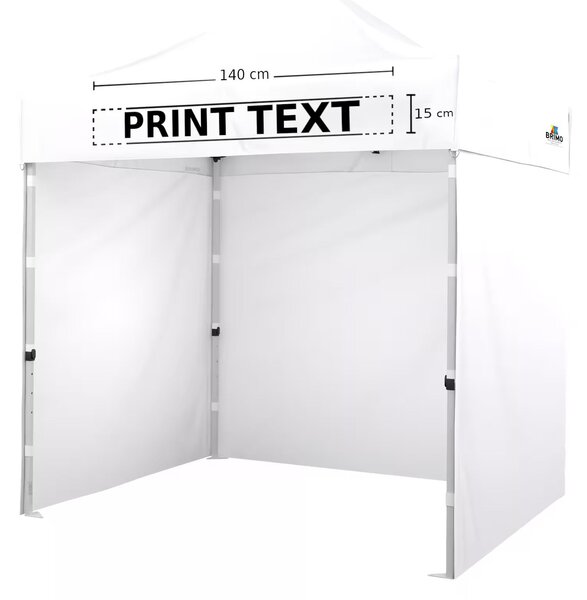 BRIMO Nůžkový párty stan SUPER 2x2 m s potiskem bílý