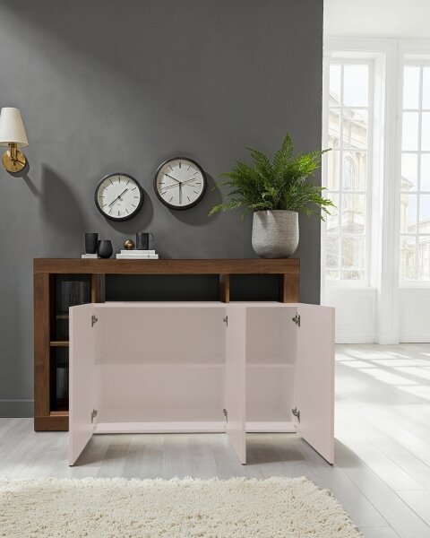 Komoda LENOR 146x93x42 cm kašmír/dub