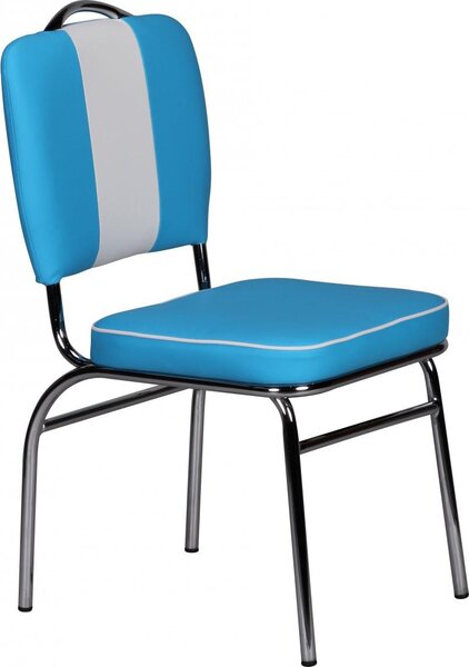 Jídelní židle American Diner 50. léta Retro Blue White