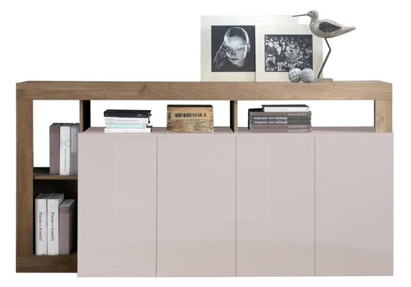 Komoda LENOR 146x93x42 cm kašmír/dub