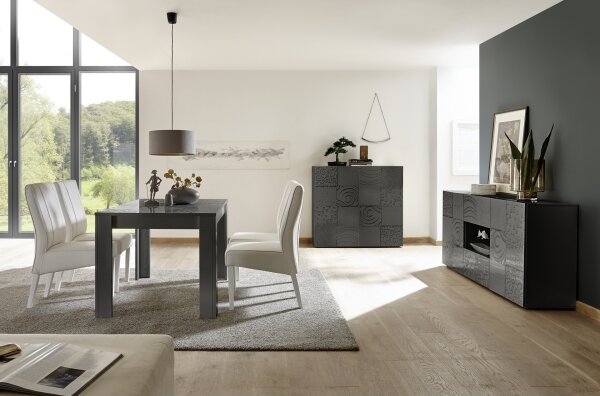 Komoda ARIA 121x111x43 cm antracit