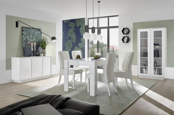 Komoda SERIAN 92x179x43 cm bílá