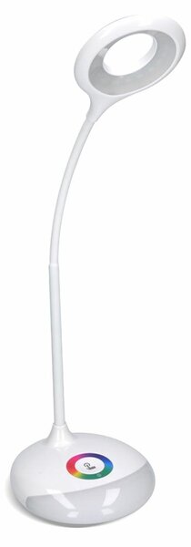 Solight LED stolní lampička nabíjecí, 5W, RGB podsvícení, stmívatelná, USB napájení WO44
