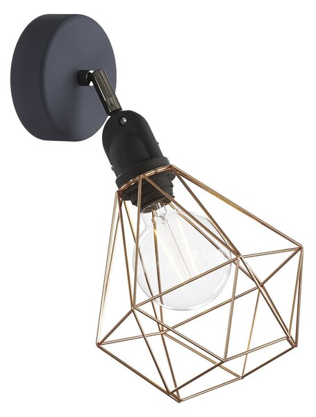 Creative cables Fermaluce EIVA s nastavitelnou spojkou a stínidlovým rámem diamant, IP65 Barva: Černá