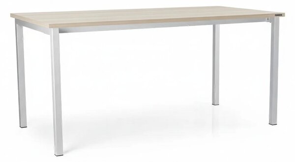 Univerzální stůl s kovovou podnoží 160 x 80 cm, bílý jasan