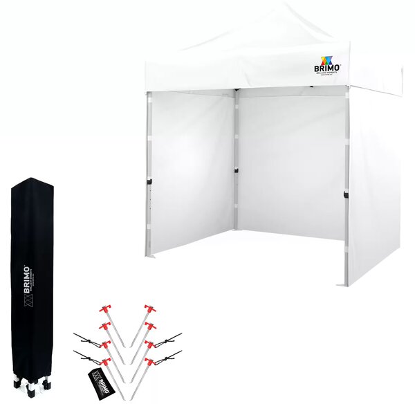 BRIMO Nůžkový párty stan SUPER 2x2 m 3 stěny bílý