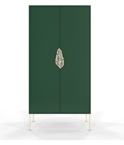 Zelená šatní skříň 80x160 cm Merlin - Skandica