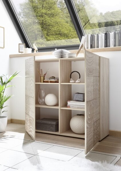 Komoda ARIA 121x111x43 cm dub sonoma