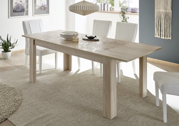 Rozkládací jídelní stůl ARIA 137/185x90 cm dub sonoma