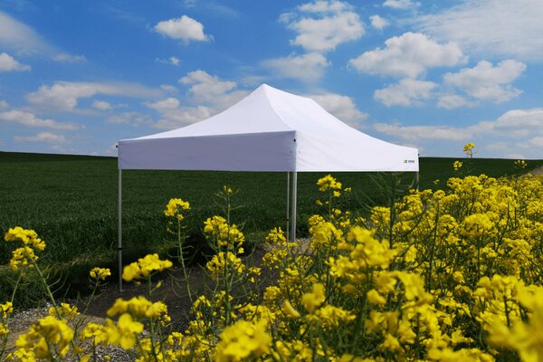 BRIMO Nůžkový párty stan PREMIUM ALU 3x6 m 3 stěny béžový