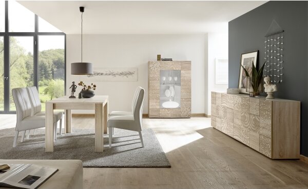 Rozkládací jídelní stůl ARIA 137/185x90 cm dub sonoma