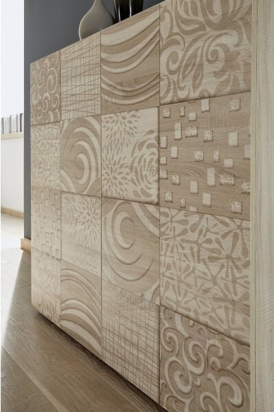 Komoda ARIA 121x111x43 cm dub sonoma