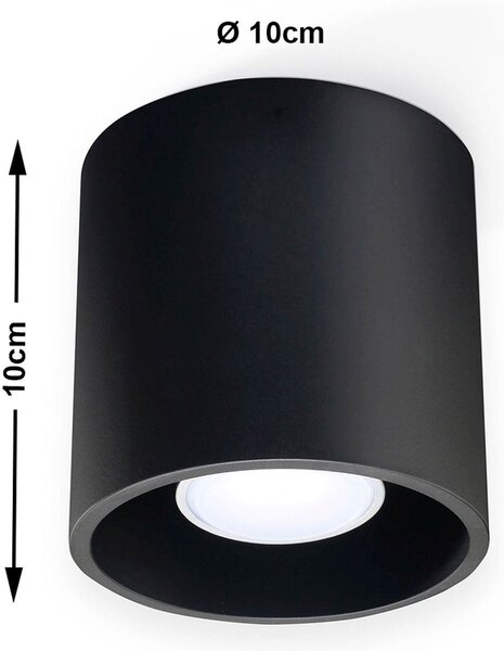 Sollux Lighting Orbis stropní světlo 1x40 W černá SL.0016
