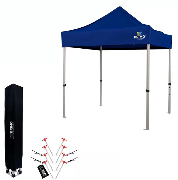 BRIMO Nůžkový párty stan EXCLUSIVE ALU 2x2 m bez stěn modrý
